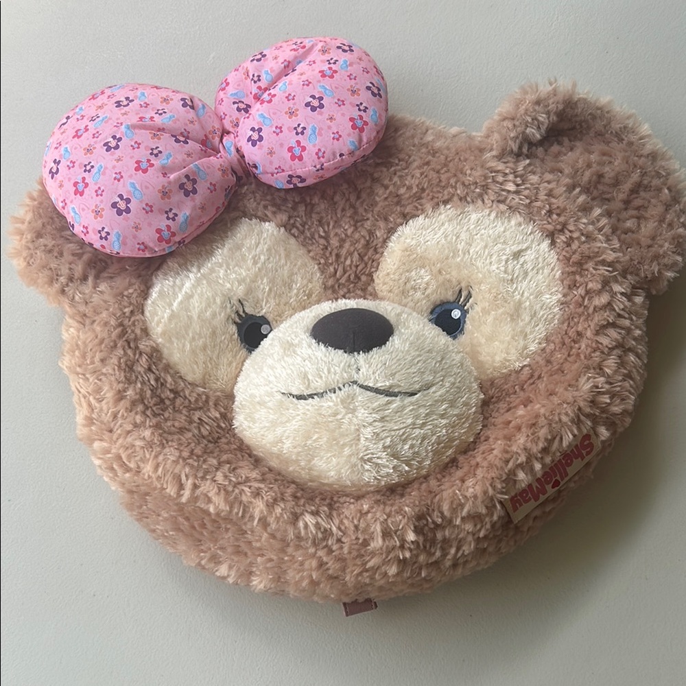Disney Brown and Pink Stuffed Bear Pillow